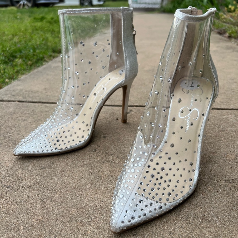 jessica simpson rhinestone boots!